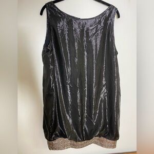 Badgley Mischka NWT Size 12 Black Sheer Bubble Silver Sequins Hem Y2K Club Dress